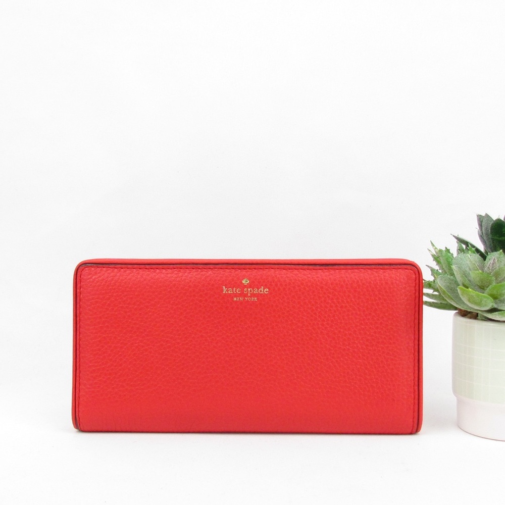 Kate Spade ♠️ Folding Pebbled Leather Wallet